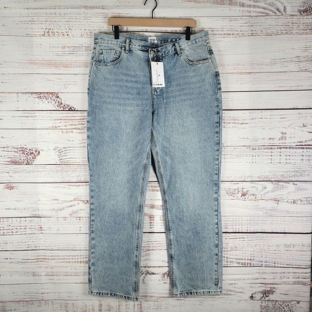 Princess Polly Light Blue Straight Leg Jeans